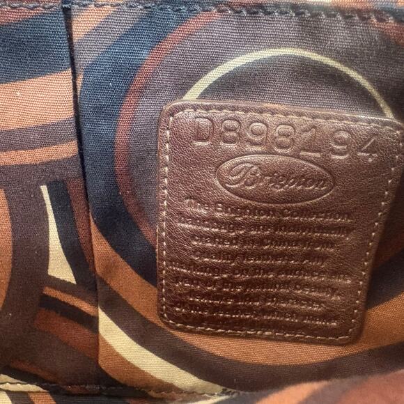 Brighton Purse Hobo Shoulder Bag Bronze Gold Metallic Leather Braided Strap - Picture 8 of 16